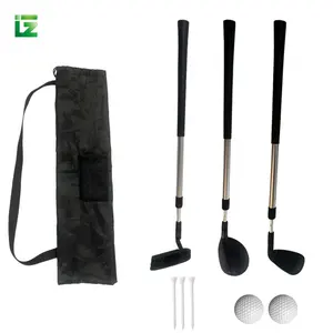 Set klub Golf plastik, Set gagang Logo kustom lengkap baja tempa kepala klub Golf