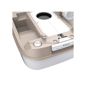 WC portable en plastique RV 12L <span class=keywords><strong>pour</strong></span> <span class=keywords><strong>camping</strong></span> en plein air, caravane, toilettes portables à chasse d'eau automatique - Product Image 4