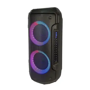 2023 vendita calda altoparlante per karaoke portatile per feste 25W rgb doppio 6.5 subwoofer pollici gadget elettronici party box bis