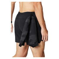 Shorts de sport pour homme 5 pouces à séchage rapide avec doublure intégrée, poches zippées cachées et boucle pour serviette, tissu hautement extensible