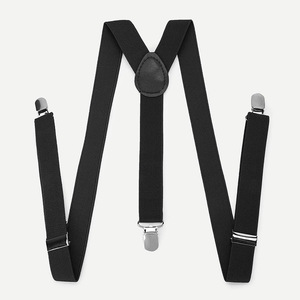 Hot Black Réglable Élastique Triple Clip <span class=keywords><strong>Pantalon</strong></span> Suspendu Pantalons Habillés Hommes et Femmes avec Sangle pour Bretelles de Mariage de Fête - Product Image 1