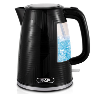 Bouilloire électrique noire de 1,7 L, portable, pour usage domestique et hôtelier, sans BPA, sans fil, arrêt automatique, lampe LED, chauffe-eau - Product Image 1