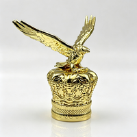 Bouchons de flacons de parfum de luxe en métal doré de haute qualité, personnalisés, en forme d'aigle