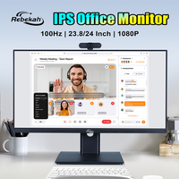 Nuevo Monitor de Computadora OEM de 23.8 Pulgadas IPS 1080P FHD 100Hz con Cámara Web Integrada para Escritorio, Oficina en Casa y Estudio