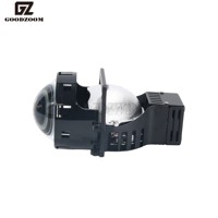 GOODZOOM 130W High-Low Beam Projector Lens Bi LED Headlight 3 Inch Lossy Installation Light For Car With Cooling Fan 12V