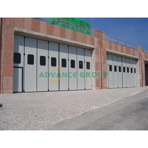 Puerta plegable <span class=keywords><strong>corredera</strong></span> industrial Partición de almacén de acero que ahorra espacio con puertas industriales de fácil instalación - Product Image 5