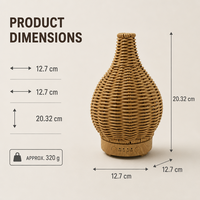 Diffuseur de parfum aspect rotin 100 ml avec minuterie, boîtier décoratif, vente en gros, fabricant, marque privée, approvisionnement direct usine