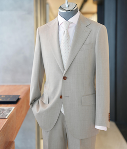 <span class=keywords><strong>Costume</strong></span> gris uni en laine de style italien <span class=keywords><strong>sur</strong></span> <span class=keywords><strong>mesure</strong></span> pour hommes - <span class=keywords><strong>Costume</strong></span> de luxe respirant anti-rides grande taille - Product Image 3