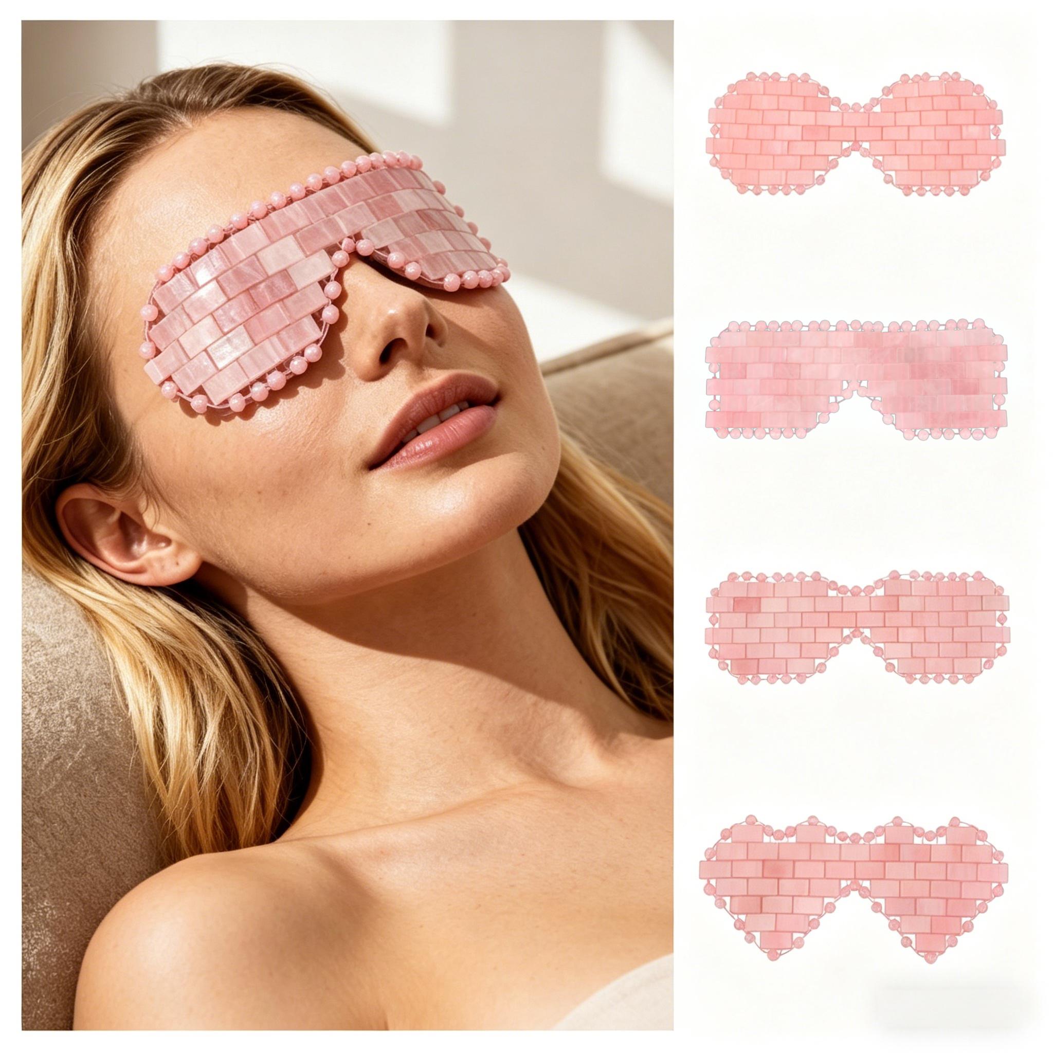 rose quartz eye mask