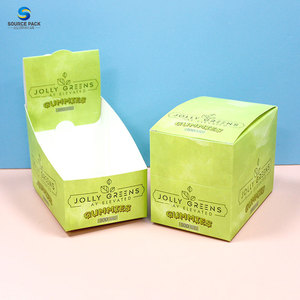 Caja de Exhibición de Cartón Personalizada para Mostrador, Empaque Listo para Venta al por Menor, Caja de Papel con Fondo de Cierre Automático y Desgarre Fácil para Dulces, Snacks y Cosméticos - Product Image 1