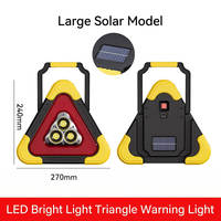 Triangule de signalisation LED solaire multimode pour voiture, batterie externe d'urgence pour panne de véhicule