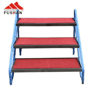 Escalera de 3 escalones, <span class=keywords><strong>plataforma</strong></span> de escenario portátil de hierro, escalón utilizado para actividades de escenario móvil, evento de hotel - Product Image 2