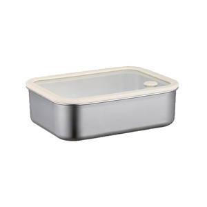 Boîte à <span class=keywords><strong>lunch</strong></span> en acier inoxydable 304 avec récipient intérieur amovible, couvercle étanche, compatible lave-vaisselle, pour la maison, les voyages, le stockage des aliments bento - Product Image 4