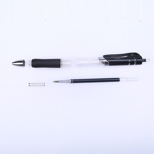 Wholesale Heada Press-Open 0.5mm Black Ink <b>Ballpoint</b> <b>Pens</b> Smooth Soft Rubber Grip Custom Logo Silk Screen Printing Plastic - Product Image 5