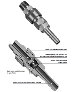 Raccord hydraulique japonaise pour tuyaux, en acier inoxydable, diverses tailles, 12 pièces - Product Image 2
