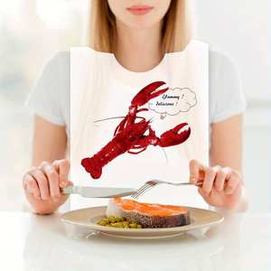 Baberos de Plástico Impresos Personalizados de Alta Calidad, Baberos Desechables de Plástico para Adultos, Baberos de Langosta para Restaurante - Product Image 4