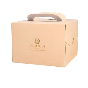 Caja de Embalaje de Cartón Blanca para Pastelería, Panadería, Galletas y Pasteles, con Ventana Automática Emergente de 6 Esquinas, Color Rosa, Buen Precio, al por Mayor en China - Product Image 3