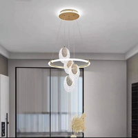 Lustre moderne de luxe en or à LED multi-têtes, ambiance extravagante, forme longue créative, couleur réglable