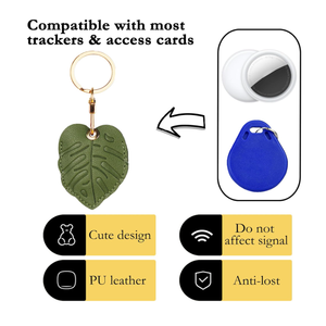 Étui <span class=keywords><strong>porte</strong></span>-clés <span class=keywords><strong>AirTag</strong></span> en cuir PU à thème fruits et légumes YY, protection anti-rayures, cadeau d'affaires pour les utilisateurs, pour clés - Product Image 3