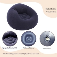Canapé gonflable en PVC simple et moderne, tabouret de loisirs portable, pouf de camping