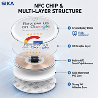 Carte NFC SIKA pour avis Google, carte de visite, carte de membre, puce NTAG213, étanche, paiement hôtelier