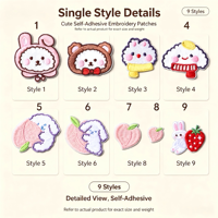 Lot de 9 patchs thermocollants animaux pour vêtements, chapeaux, sacs, chaussettes, pour cadeaux DIY, activités commerciales, décoration, uniformes personnalisés