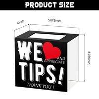 Acryl spitze Jar Tip Collection Box 6x4x5 Zoll Spenden-und Vorschlags behälter für Bars und Restaurants