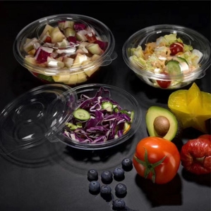 Saladier rond avec couvercle 16oz 24oz 32oz 48oz 64oz Saladier à pâtes en <span class=keywords><strong>plastique</strong></span> avec couvercles Saladier avec couvercle - Product Image 2