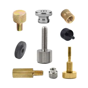 Custom Knurled Thumb screw nut M1.6 M2 M2.5 M3 M4 M5 M6 M8 M10 zinc plated stainless steel copper brass