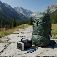 Batterie externe de grande capacité pour le camping en plein air, 100000 mAh, chargeur portable avec câbles intégrés, lumière LED