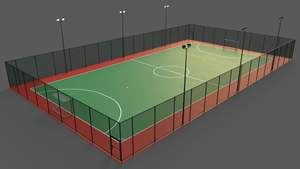 <span class=keywords><strong>Campo</strong></span> Sportivo per Interni ed Esterni per Calcio o Basket con Erba Artificiale e Recinzione Metallica - Product Image 2