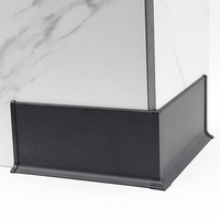 Plinthe en alliage d'aluminium noir brossé - Plinthe durable et écologique pour cuisine et salon, décoration industrielle moderne