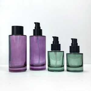 Clear Glass Cosmetic Bottle 40ml 50ml 100ml Volume Range <b>Serum</b> Pump 30ml Glass Dropper for Face Mask Packaging 120ml - Product Image 3