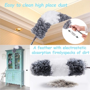 <span class=keywords><strong>Plumeau</strong></span> en microfibre avec poteau d'extension Brosse à poussière rétractable Nettoyeur de plumes longues - Product Image 2