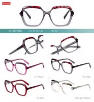 Monturas de Gafas de Acetato de Celulosa Coloridas, Diseño Moderno, Bajo MOQ