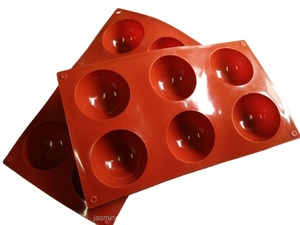 <span class=keywords><strong>Molde</strong></span> de silicona <span class=keywords><strong>para</strong></span> repostería, 6 cavidades, 70mm, medio <span class=keywords><strong>esfera</strong></span> - Product Image 3