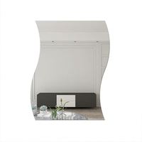 Self Adhesive High Quality Reflective Wavy Acrylic Mirror Wall Decor Frameless Tiles for Bedroom Livingroom and Home Decor