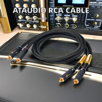 ATAUDIO 6N OFC Cobre RCA Cable de audio 2 RCA 2 RCA Coaxial Micrófono Monitor HIFI Estéreo Amplificador DAC TV Macho PVC