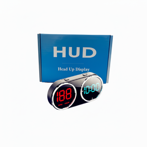Hud Head Up Display <b>Digital</b> Speedometer Real Time Compass <b>Clock</b> Auto Electronics Accessory For All Vehicles - Product Image 2