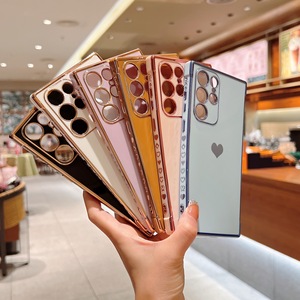 Fundas de silicona chapadas de lujo, funda de teléfono a prueba de golpes para Samsung Galaxy S23 FE S22 S21 Ultra A12 A13 A52 A53 A23 A33 - Product Image 6