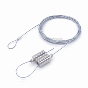 <span class=keywords><strong>Cable</strong></span> de bucle de acero con pinza bidireccional ajustable Kit de <span class=keywords><strong>cable</strong></span> de suspensión Kit de <span class=keywords><strong>cable</strong></span> de bloqueo de alambre de alta resistencia - Product Image 1