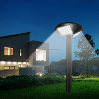 Lampes solaires UFO étanches en ABS pour jardin, détecteur de mouvement extérieur, télécommande, IP65, lumière LED 5000K, lumière du jour