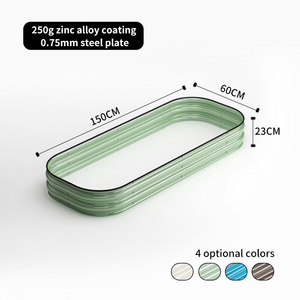 Lit de jardin <span class=keywords><strong>en</strong></span> métal Boîte de jardinière surélevée résistante à la corrosion pour légumes, fleurs, jardin et patio. - Product Image 6