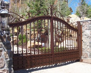 <strong>Latest</strong> Iron House <strong>Gate</strong> <strong>Grill</strong> <strong>Designs</strong> Deer Wrought Iron <strong>Gate</strong> - Product Image 4