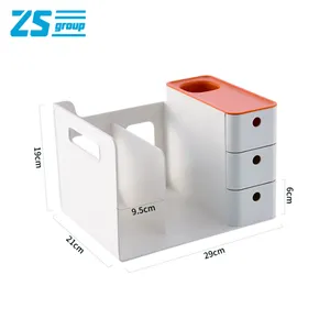 Small desktop storage box File storage rack Drawer type plastic office data storage rack