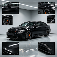 Vinilo para Envoltura de Autos en Negro Brillante y Negro Mate, Película de PVC de Doble Acabado, Autoadhesiva, con Liberación de Aire, para Cambio de Color Automotriz