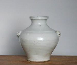 Vaso fioriera interno in ceramica bianca e verde giapponese produttori di oggetti d'antiquariato wabi sabi vaso - Product Image 5