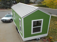Conteneur de livraison 24/20ft ou 40 pieds, caravane sur roues, sur mesure avec salle de bains