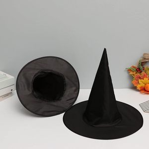 Sombrero <span class=keywords><strong>de</strong></span> <span class=keywords><strong>bruja</strong></span> negro, accesorio <span class=keywords><strong>de</strong></span> disfraz <span class=keywords><strong>de</strong></span> Halloween, sombrero <span class=keywords><strong>de</strong></span> mago puntiagudo, sombreros <span class=keywords><strong>de</strong></span> brujas <span class=keywords><strong>de</strong></span> fiesta para niños y adultos, decoración <span class=keywords><strong>de</strong></span> Halloween - Product Image 2