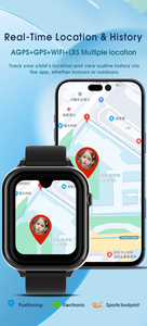 ساعة ذكية WONLEX Amoled AI KT38 مع GPS وبطاقة SIM وزر SOS، مقاومة للماء، مع كاميرا وقياس معدل ضربات القلب ودرجة الحرارة، تدعم شبكة الجيل الرابع - Product Image 4